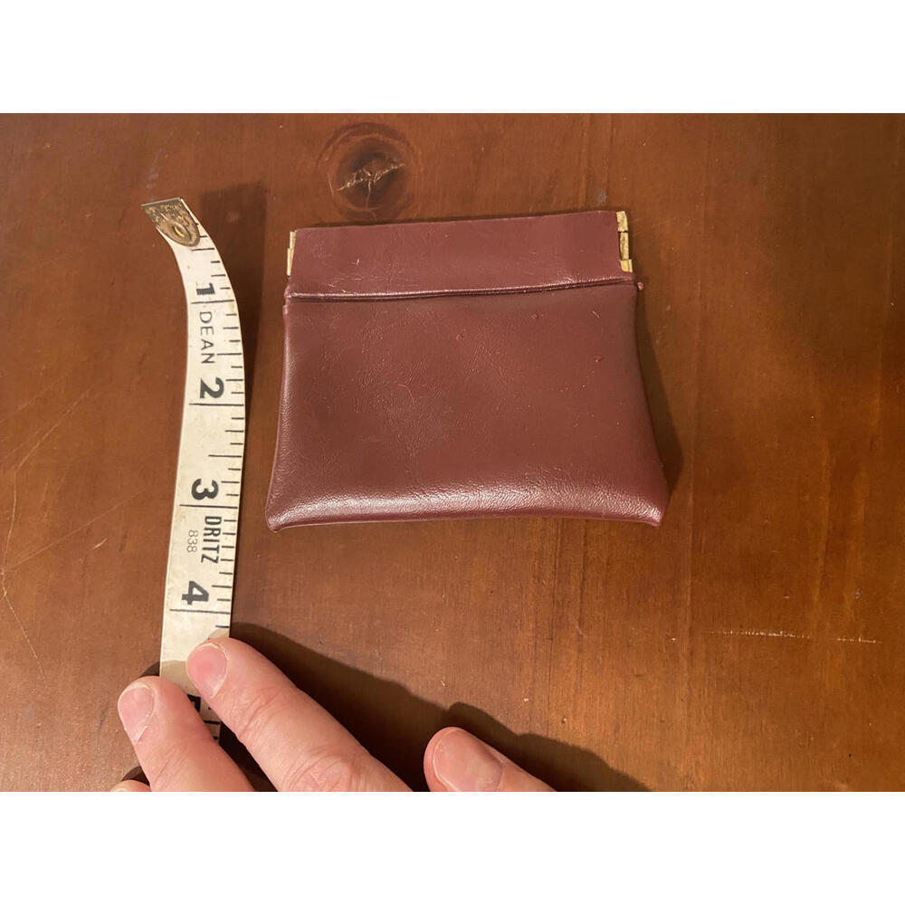 Vintage Small Brown Leather Coin Purse